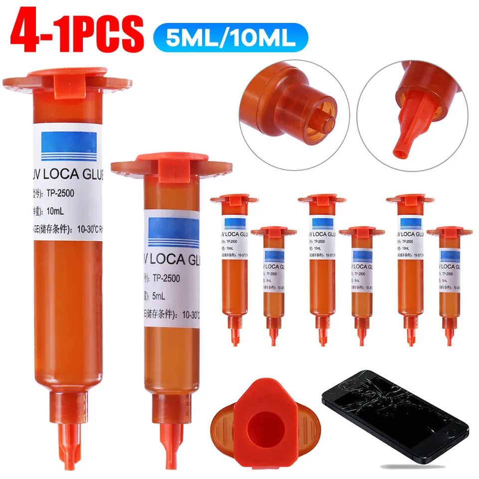 10/5 ml UV lepidlo Optické číre lepidlo TP-2500 Loca Loca Liquid Super Strong Glue Phone Touch Screen Glass Universal Oprava lepidla