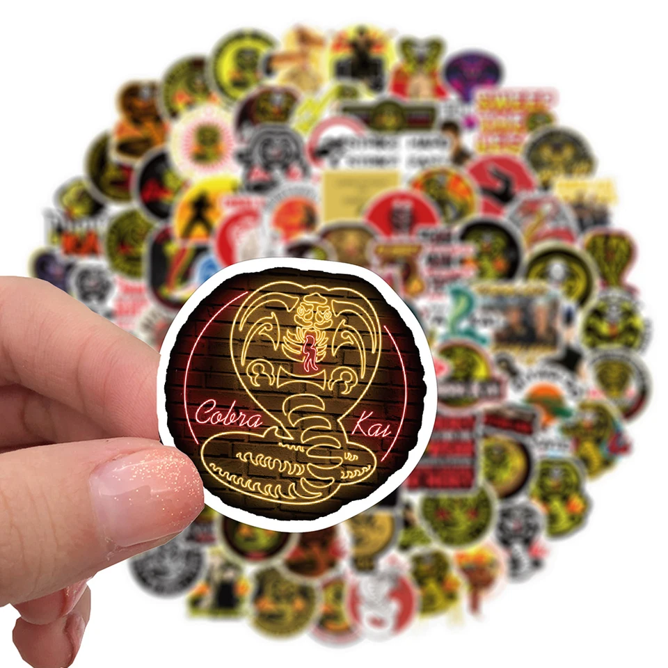 10/50/100ks televízne relácie Cobra Kai Stickers Motocyklový batožinový telefón Gitara skateboard Cool graffiti nálepky pre deti Klasické hračky