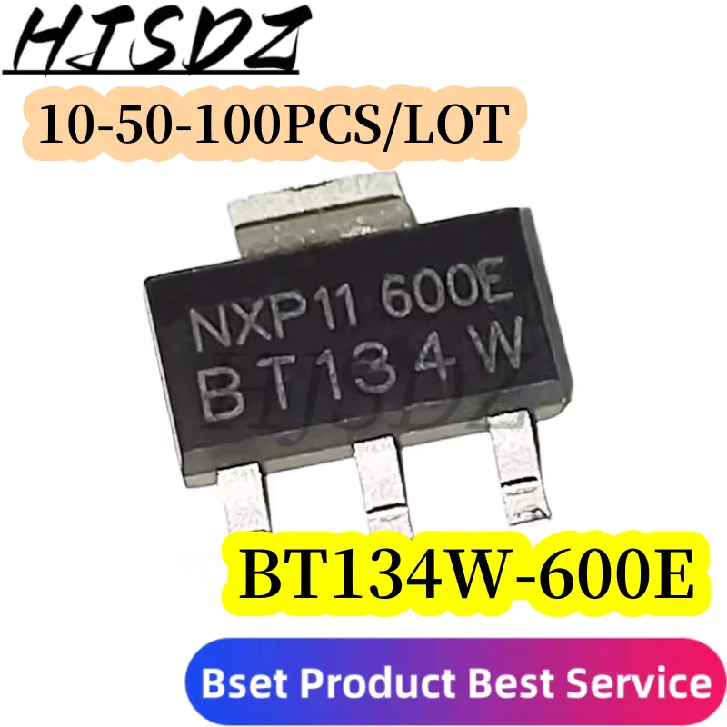 10-50-100ks/šarža BT134W-600E SOT223 BT134-600 BT134W 600E SOT-223 SMD Nuevo y Original IC Chipset