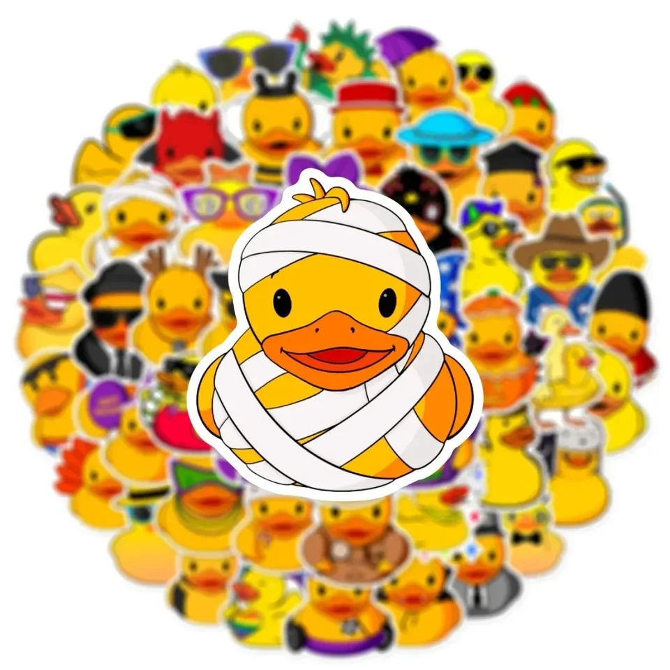 10/50ks hip hop Fun Cartoon Little Duck Graffiti Nepremokavá nálepka Osobnosť hračiek hračky na stenu Obsádza