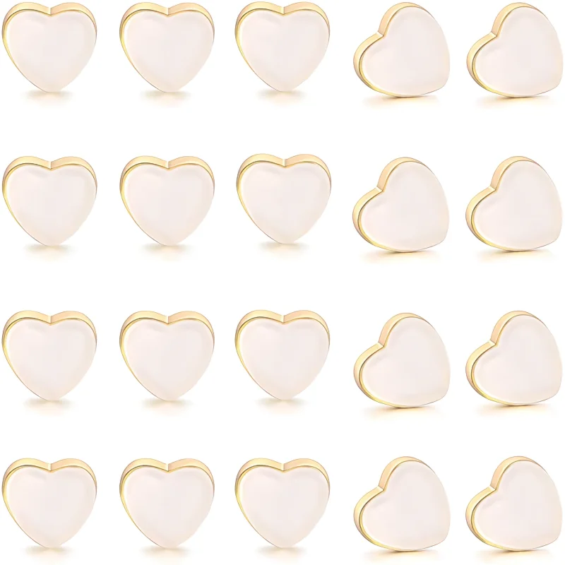 10/50ks Love Heart Silikónové náušnice Backs Bases Uzatvorenie gumy DIY antiskidové doplnky šperky zátky proti alergickej uši