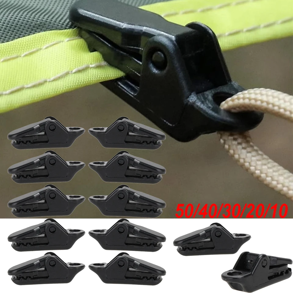 10-50ks robustné stánky Outdoor Plaink Clips Kemping stany vetruproprupka makosprupka veterné lano sponky aligátorov sponky sponky