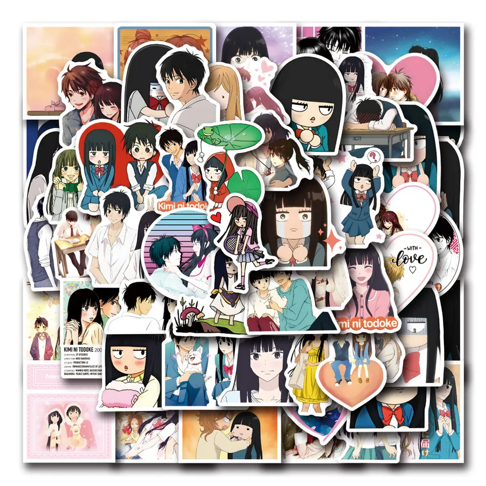 10/55ks kimi ni todoke nálepky roztomilé obtisky pre telefón Phone Phone Phone Motorcycle Skateboard Helma Fridge Foto album