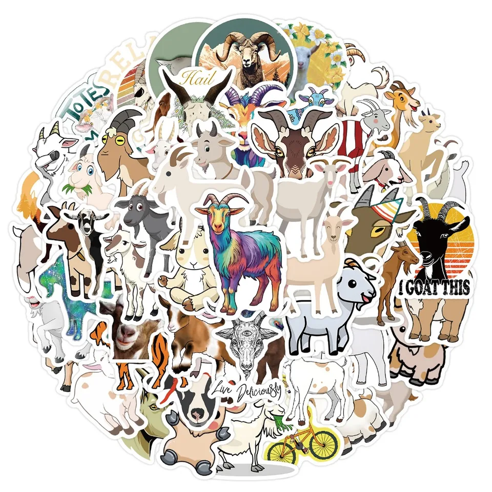 10/60ks kozy Small Animal Graffiti Nálepky pre detské mobilné telefónne puzdro na batožinu batožinové nálepky