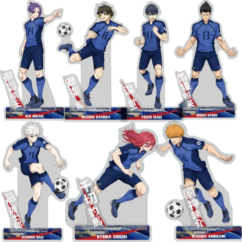 10 cm Anime Blue Lock Figure Model Model Isagi Yoichi Bachira Meguru Chigiri Hyoma Birthday Tablettop Decotion vianočný darček