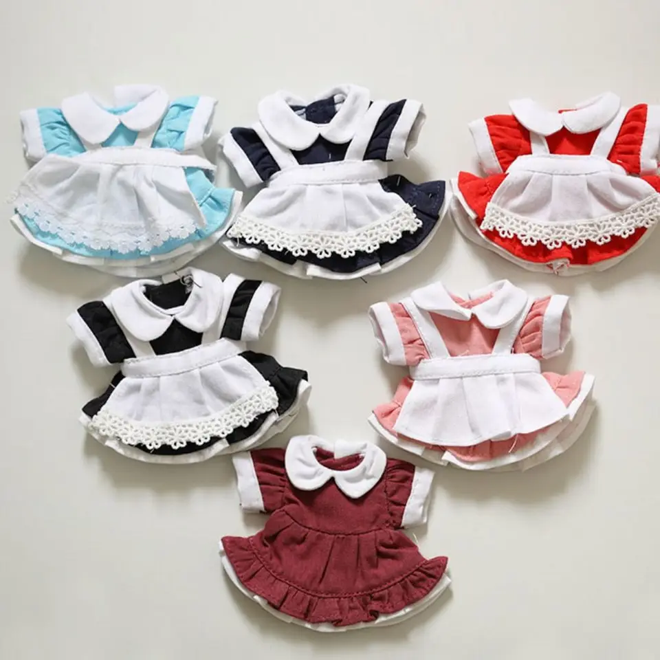 10 cm bavlnená bábika Krásna princezná šaty plyšové bábiky oblečenie módne šaty módne šaty sukňové dekorácie Dolls doplnky