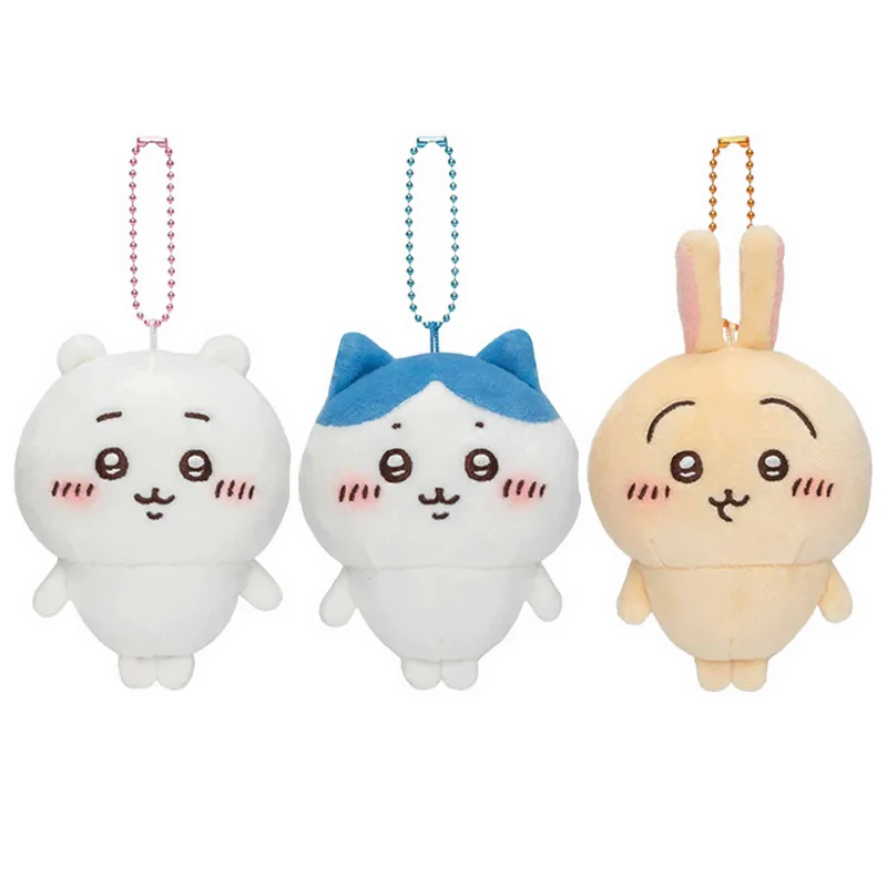 10 cm kawaii Chiikawa Doll Hachiware Anime Cutoon Usagi Cartoon Bag prívesok Keychain Plush Doll Hračky prívesok k narodeninám
