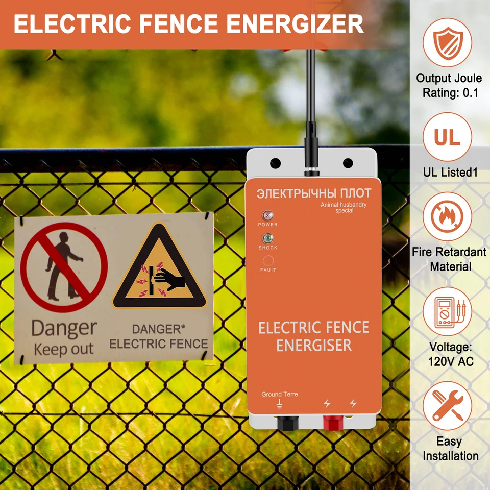 10 km elektrický plot Solárny energizér nabíjačku nabíjačka Animal Horse Hovädzí hydina hydina Shepherd Alarm Guit