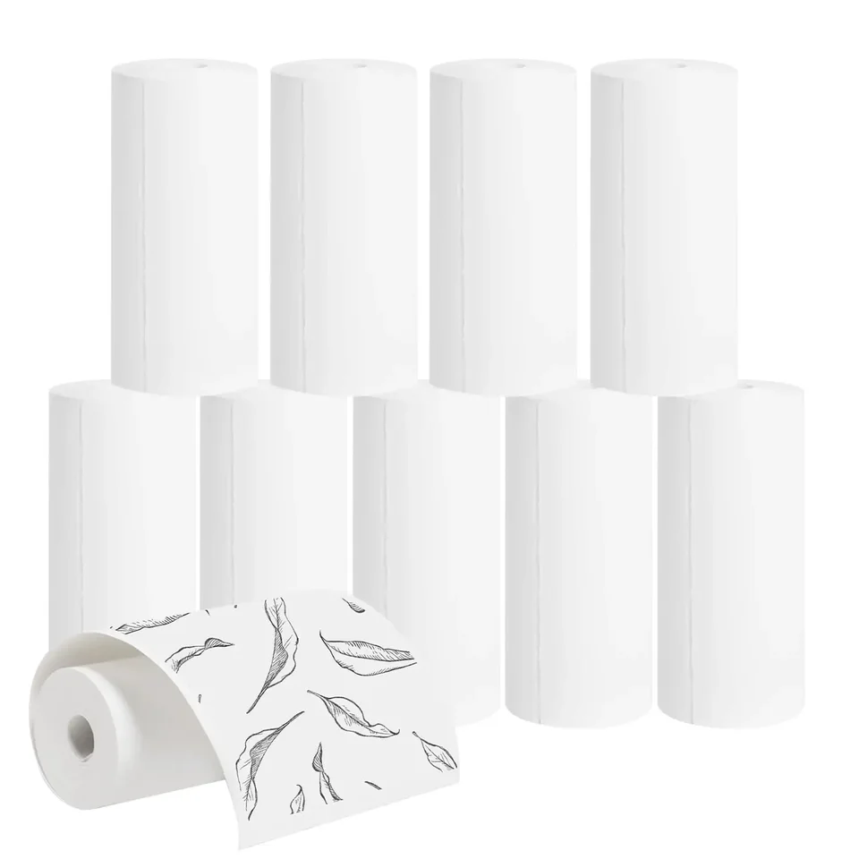 10 kolies biely priehľadný termálny papier-10-ročný nepohodlný pre denníky Photo texty Poznámka a ďalšie detské zoznamy úloh okamžitého fotoaparátu