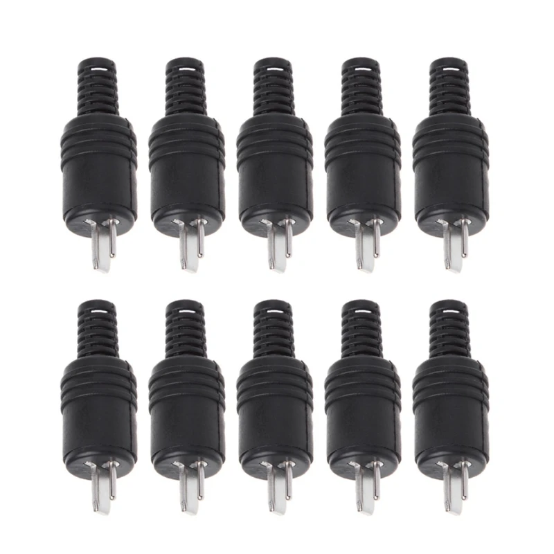 10 ks 2 Pin Din Spravidla zástrčka 2-kolíková zástrčka HiFi reproduktor kábla spájka