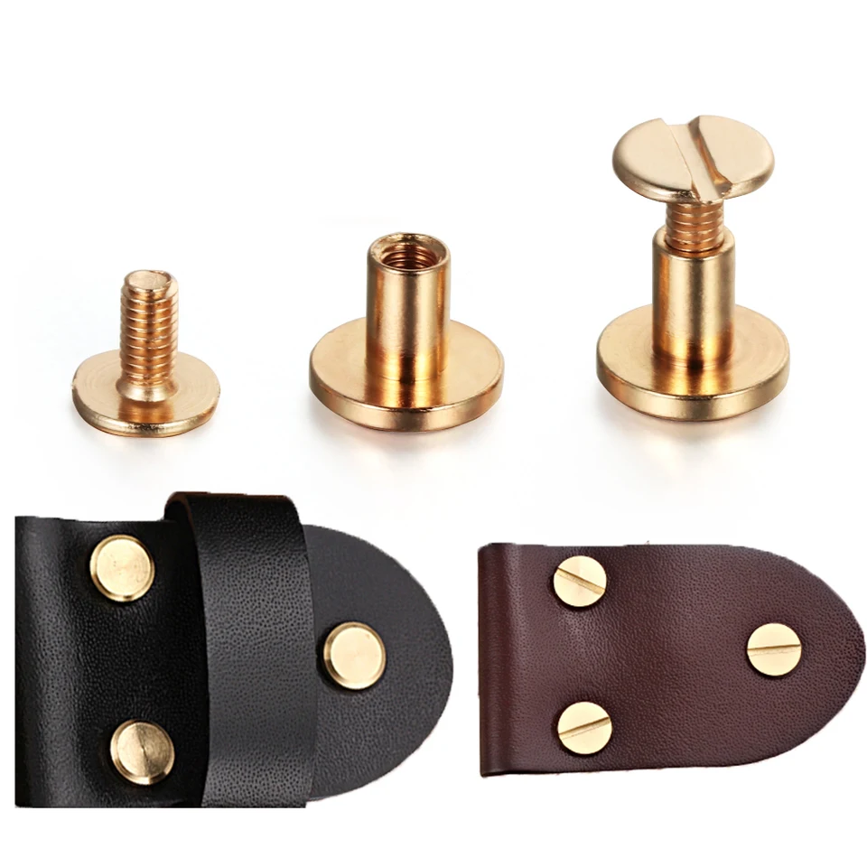 10 ks 5/6,5/8 mm batožinové remeselné odevy/taška/topánky handričky Spodky Nivetry skrutkovača kožené remeselnícke skrutky na nechty okrúhle hlavy skrutky