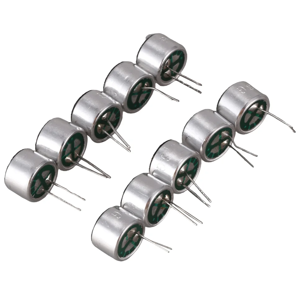 10 ks 9,7 mm x 7 mm 2 -kolíkový mikrofónový kapsula elektrotechnický kondenzátor miniphhone