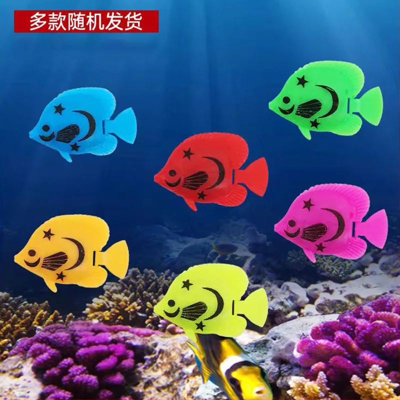 10 ks Aquarium Artificial Bionic Fishs Tank krajina Silikón Falošné ryby 4 cm plávajúce ryby Ornament Domáca dekorácia