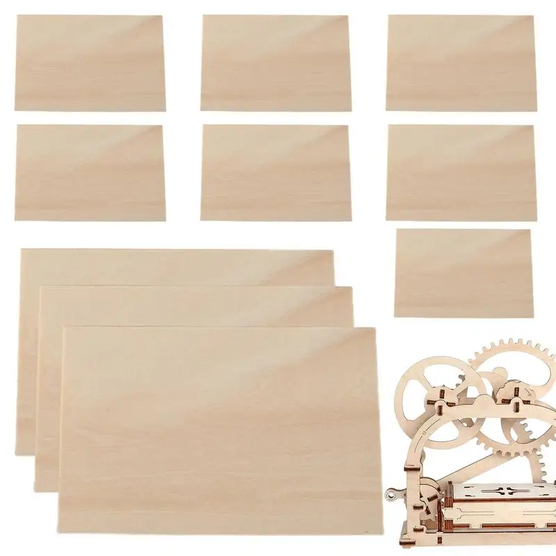 10 ks Basswood List 3 mm preglejky basswoodské listy nedokončené doska preglejky pre laserové rezanie gravírovania domácich majstrov