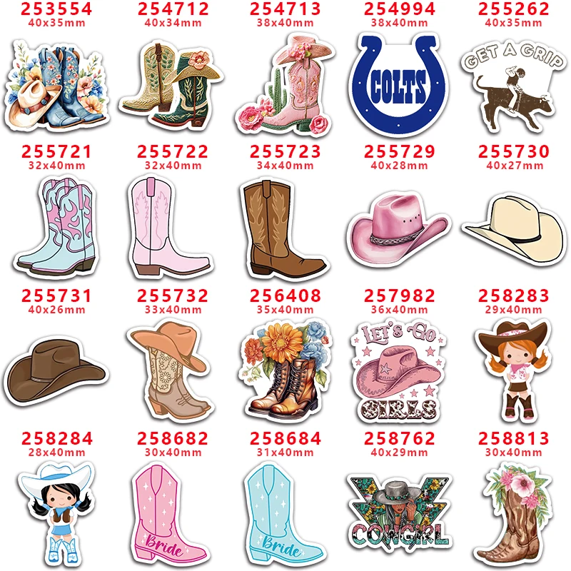 10 ks Cowgirls Boots Témy rovinná živica plochý pre domácich osôb DEY