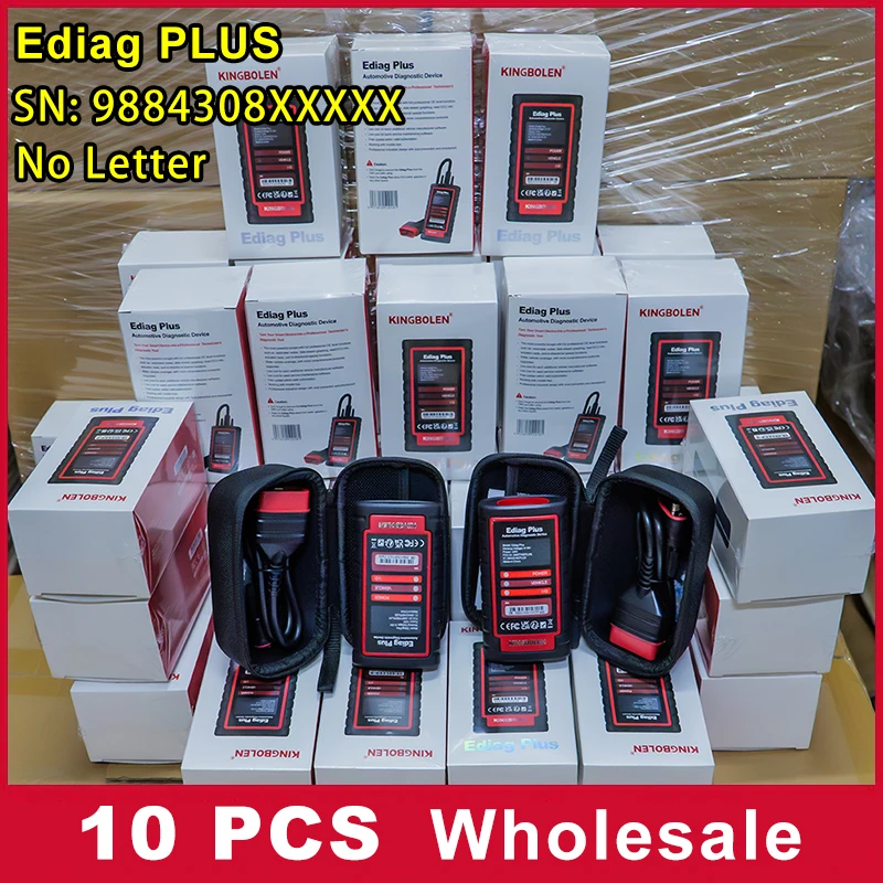 10 ks/lot Thinkdiag 2 Kingbolen Ediag Plus Bluetooth Scanner, Diagnostický skener OBD2 pre iOS & Android s kódovaním ECU, CAN-FD