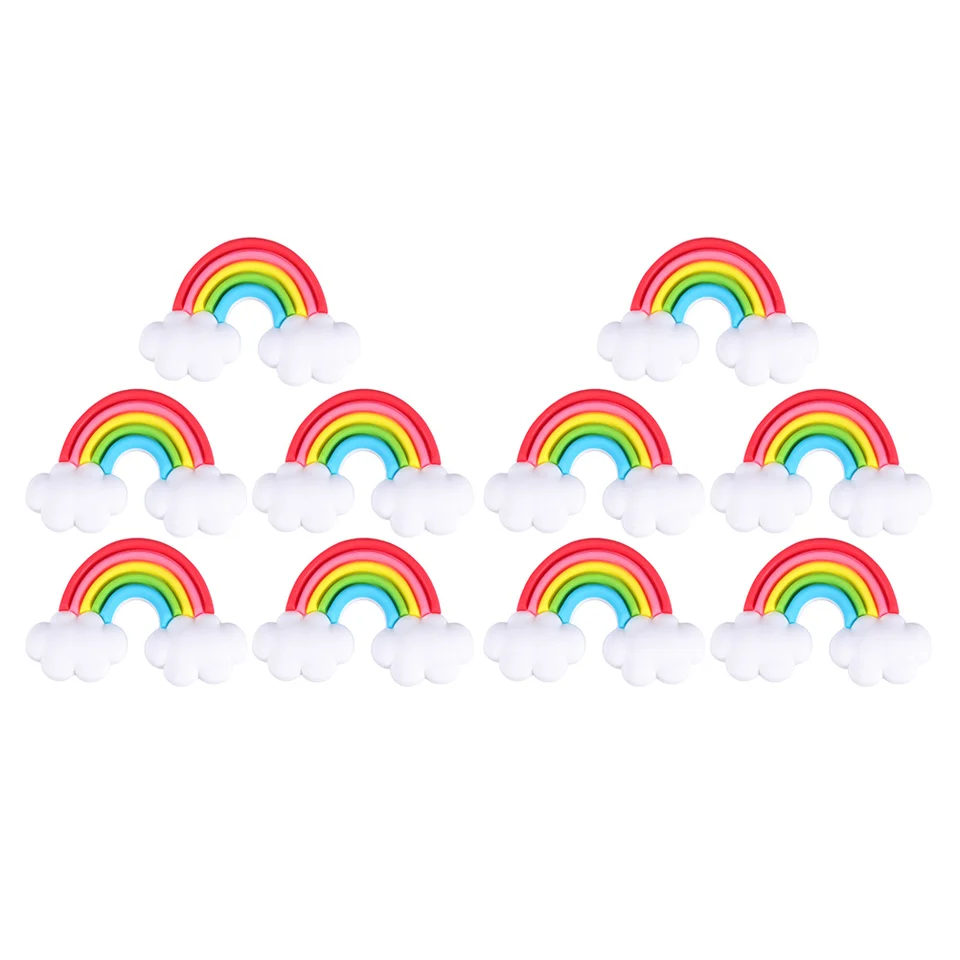 10 ks Magnety chladničky pre deti Magnetická sila dekorácia PVC Soft Glue Rainbow
