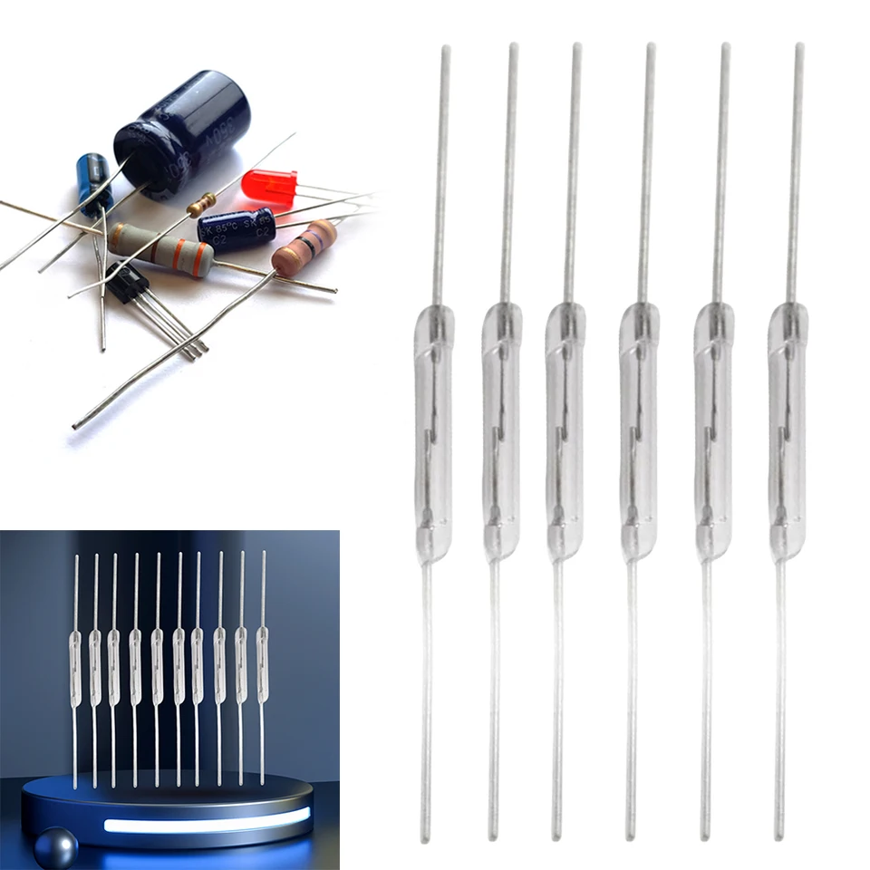 10 ks N/o Reed prepínač Vibrácie Resistencia Normálne otvorená magnetická indukčná spínač Elektronická elektronická elektronická komponent