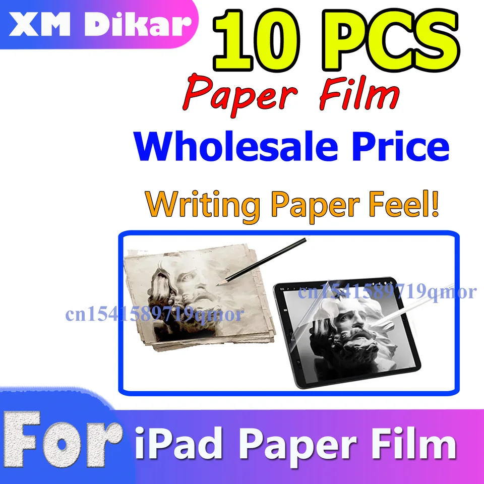 10 ks pre iPad 10 9. 10. Pro 12.9 11 12 9 Like Paper Film Protector Air Air 5 4 3 2 MINI 6 7. 8. 9.