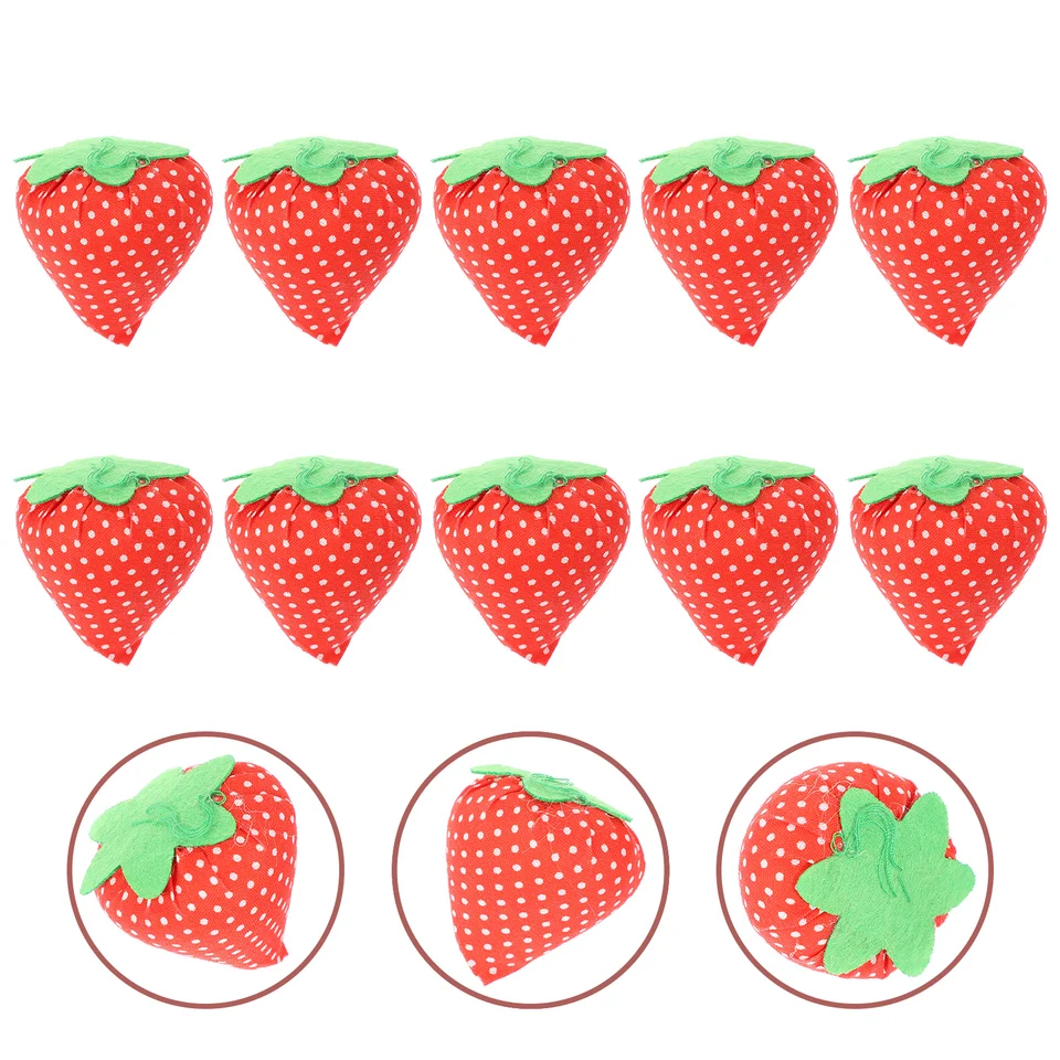 10 ks Strawberry Pin Pack držiak ihly vankúše šijacie príslušenstvo Nástroj Polyester stratené ihly