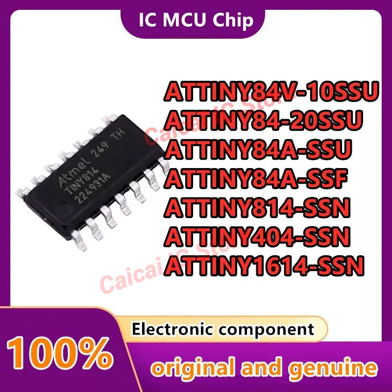 10 ks/veľa Attiny1614-SSN ATTINY404-SSN ATTINY814-SSN ATTINY84A-SSF ATTINY84A-SSU ATTINY84-20SSU ATTINY84V-10SSU SOP