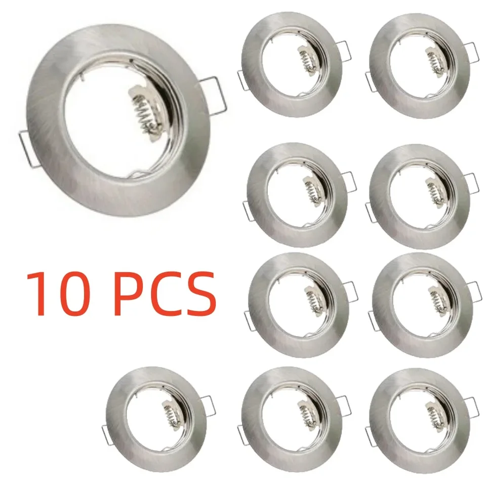 10 ks čierny biely nikel, ktorý vylieči ALU Downlight Rám s 55 mm domáce kryt