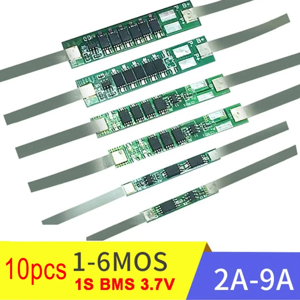 10 ks/šarža BMS 1S 2A-9A 18650 BATTERICKÁ OCHRANA DOPATKA S NIKELSKÝMI PRIPRAVNÝMI Zváraním pre elektrickú banku 3,7 V DIY Nabíjanie