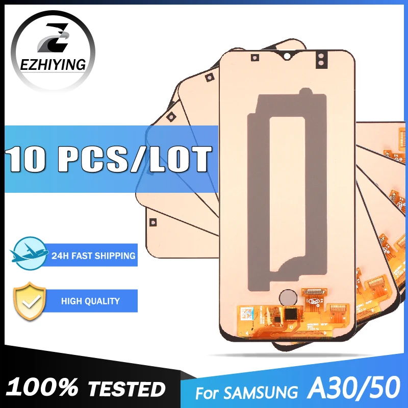 10 kusov/veľa OLED pre Samsung Galaxy A30 A305 A50 A505 LCD displej dotykového panela Digitalizátor obrazovky NO/s rámom