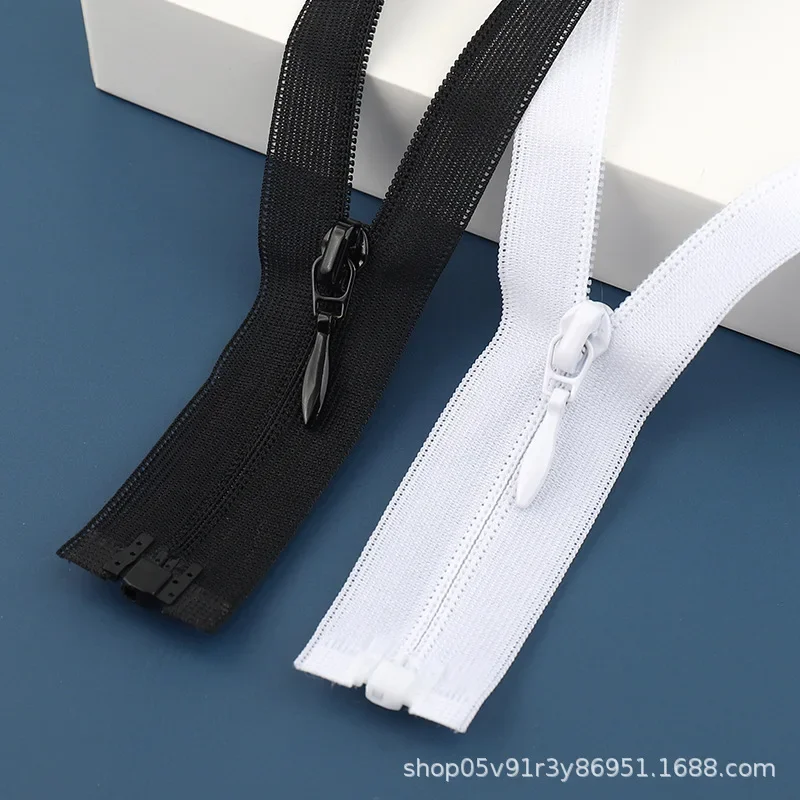 10 kusov č. 3 Jednokusené reverzné nylonové zubné zips, čipka Otvorená chvost Otvorená vrecká Dark Chack Clothet Pants Zipper