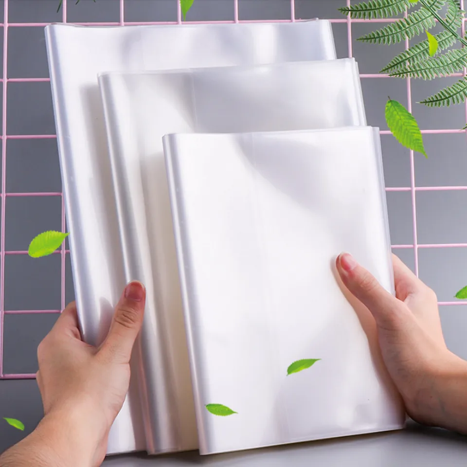 10 listov A4 A5 B5 Frosted Transparent Self-Absessive Book Cover Cover Nepložitý nekripový obal knihy Student Notebook Film