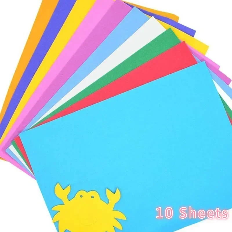 10 listov hrubý multicolor A4 špongia Eva penový papier Kids ručne vyrobené ručné remeslo