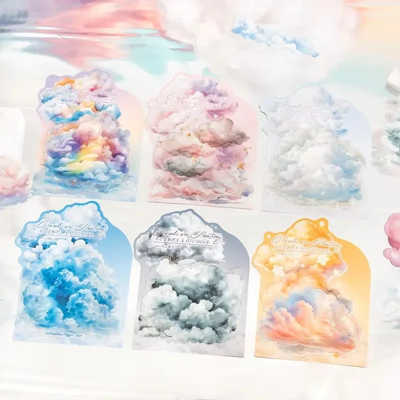 10 listov na oblaky nálepky na balenie plávajúce cloudové tematické nálepky Príručky Materiály Stationaly School Supplies Scrapbook 150*110 mm