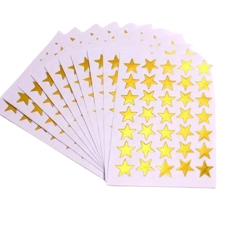 10 listov/setovacie nálepky na papierenské potreby Zlaté strieborné hviezdy Nálepky pre odmenu pre deti Študenti DIY Journal notebook DECOND STRECERS