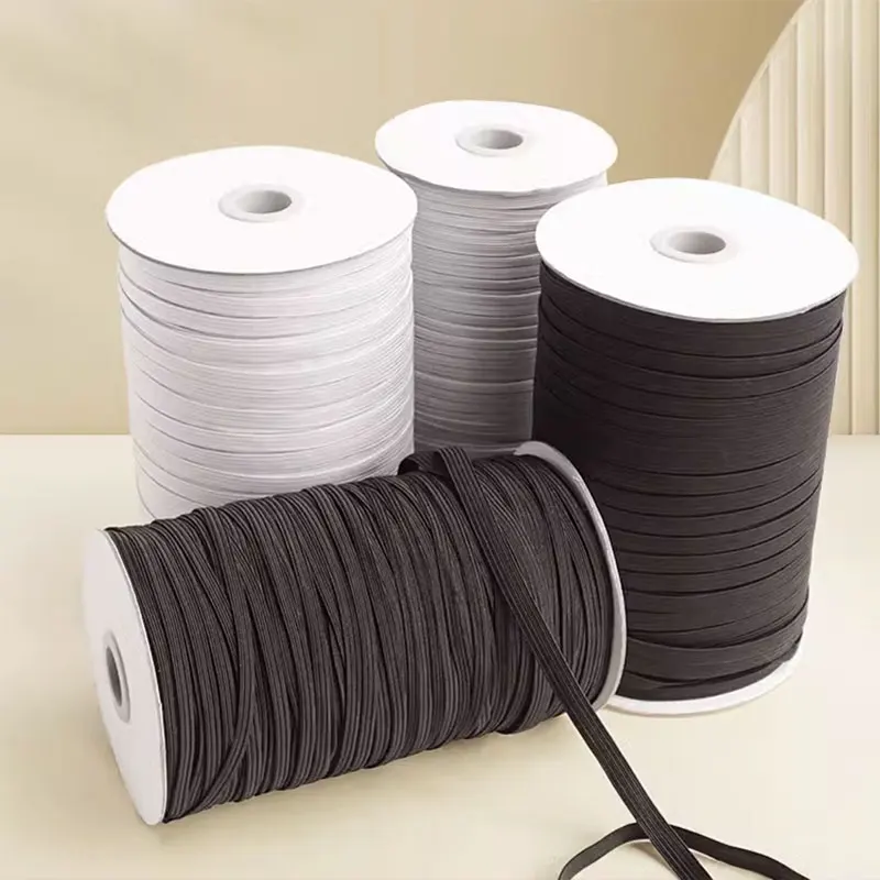 10 m/roll 3/4/5/6/8/10 mm elastická stuha High Elastic Boped Gumbbon Lano pre domácich majstrov maska ​​na šaty