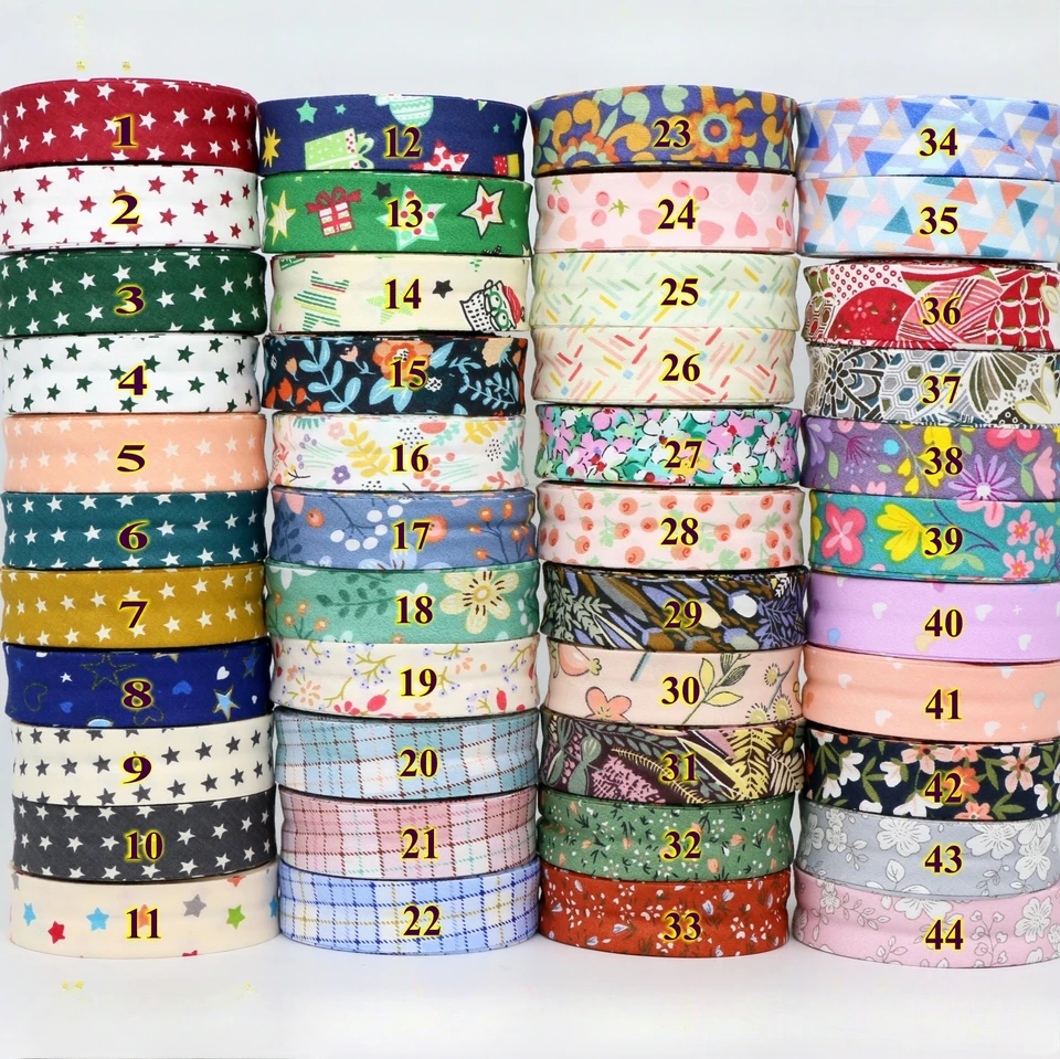 10 metrov záhyb bavlny Predpätie Viazajúca páska Stripe Tin