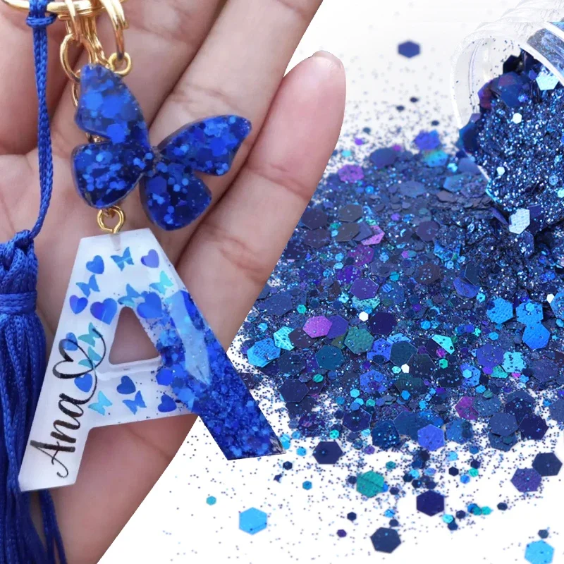 10 ml UV živicia trblietavý mix šesťuholníkov Epoxidová živici Pigment prášok Iridescent Flitre DIY náušnice