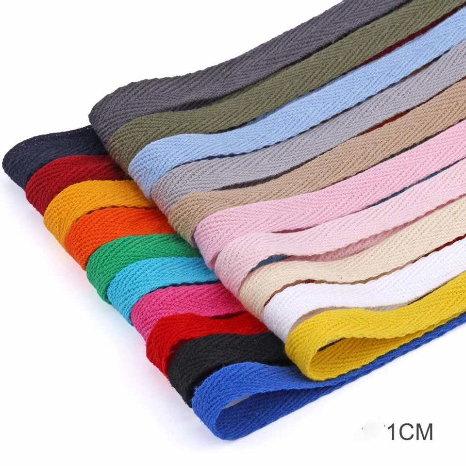 10 mm bavlnená popruh Polyester Ribbon sleď sleď na kliešte na páskovanie pásky orezávanie pre balenie topánok oblečenie remeselníkov 3M/šou