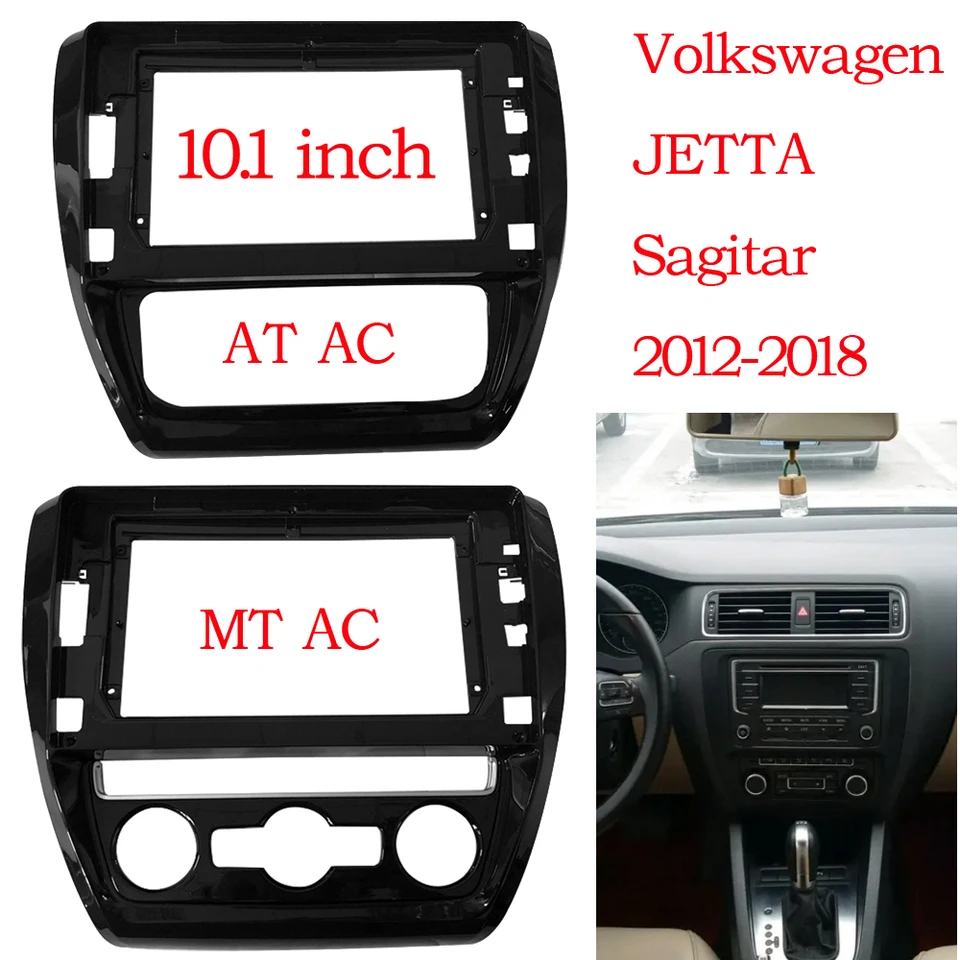 10-palcový Android Audio pre Volkswagen VW Jetta Sagitar 2012-2018 káblové auto Auto Ab Radio Dashboard GPS stereofónny panel 2 DIN Rám