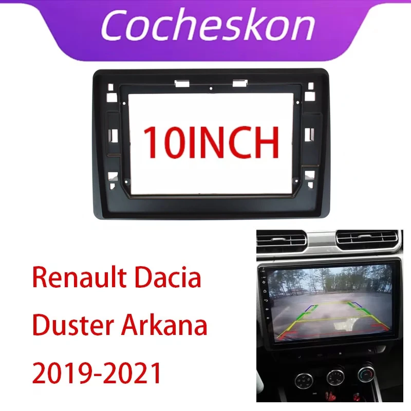 10-palcový automobil Fascia Adapter Android Audio Dash Mount Kit pre Renault Dacia Duster Arkana 2019-2021