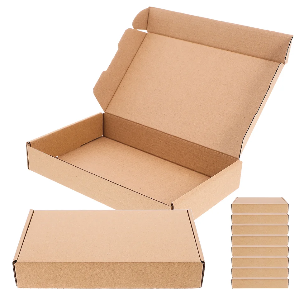 10 počítačov Bubble Carton Balenie Box Office Small Cutlery Tray Obálky Kraft Paper
