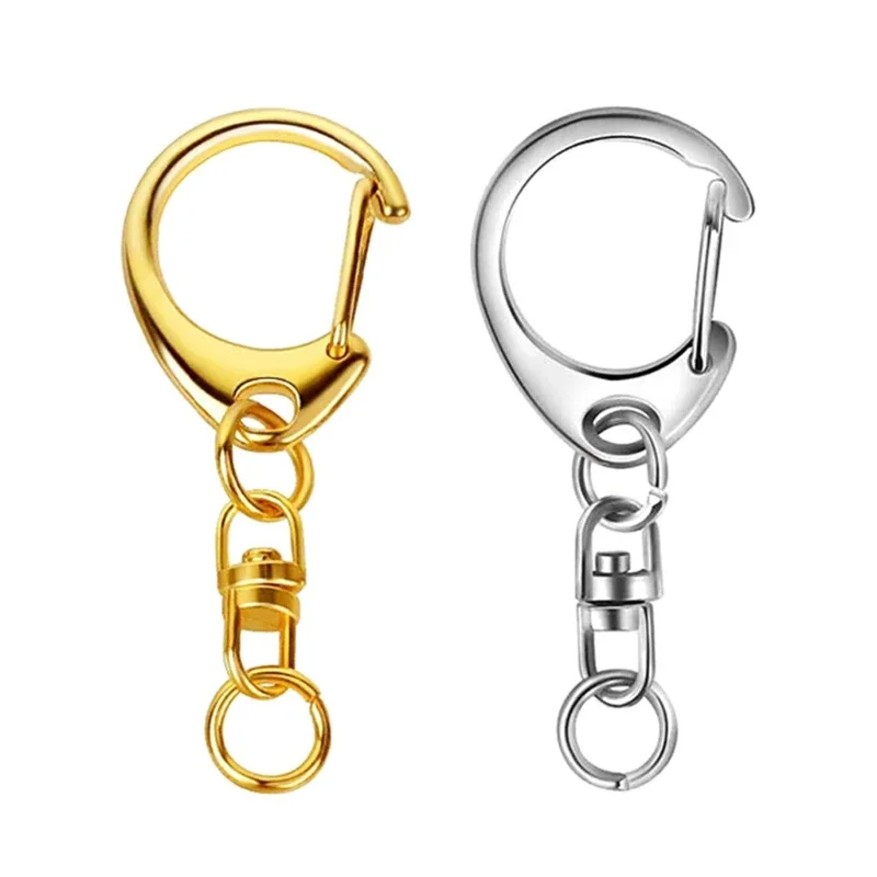 10 počítačov pre krúžok na kľúče s reťazcom D Hook Split Keychain Metal pre kľúčový prsteň har