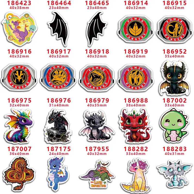 10 počítačov Resins Dinosaur Flatback for Hair Luky Planar Resin Crafts Custom Resin pre DIY Phone Decortions PR186423