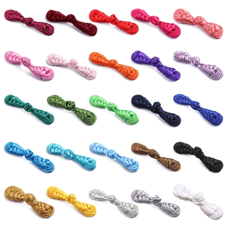 10 párov Čínske ručne vyrábané gombíky Cheongsam uzol uzol DIY Handcraft Národný štýl odevné doplnky