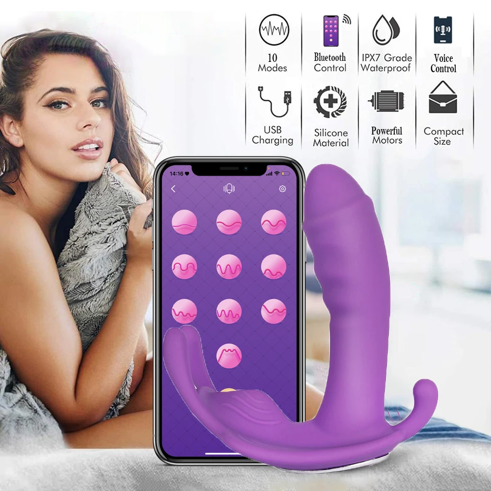 10 režimov vibrácie vibrátor sexuálne hračky pre ženy masturbátor Clitor stimulujú ovládanie aplikácií Bluetooth Control Sexy hračky nohavičky pre dospelých 18