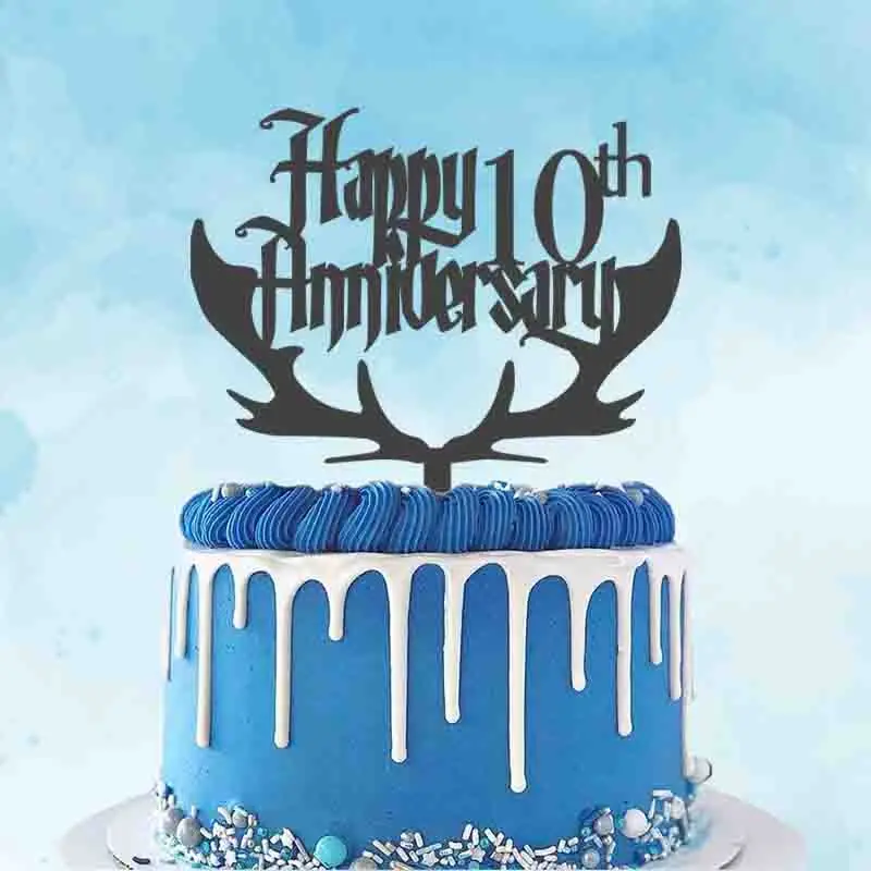 10. svadobné výročie tortu tortu Topper Vlastné vaše číslo Happy10. Výročie 20. 30. 40. 40. výročie svadby Topper YC026