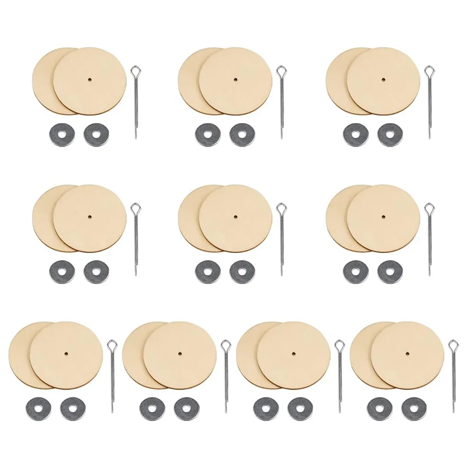 10 súprav kĺbových spojov pre bábiky Cotter PIN a drevené disky Fibreboard Moveble Engage Boll Dolls Accessories, 12 mm
