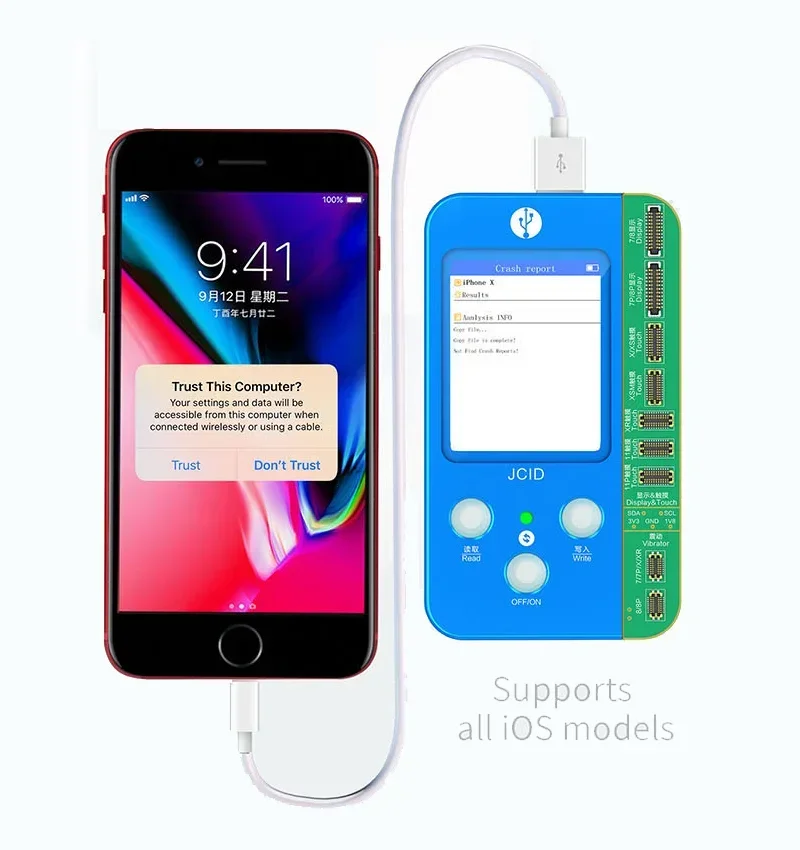 10 v 1 True Tour Opravy na opravu čelného ID adaptéra batérií Čítanie zápisu o opravu programátora pre sériu iPhone 6-14