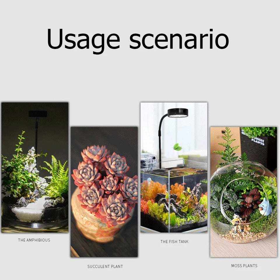 10 W vnútorné LED pestovanie svetlo Praktické fyto lampa nastaviteľná rastlina Grow Light Aquarium Fish Tank Lamp Gadgets