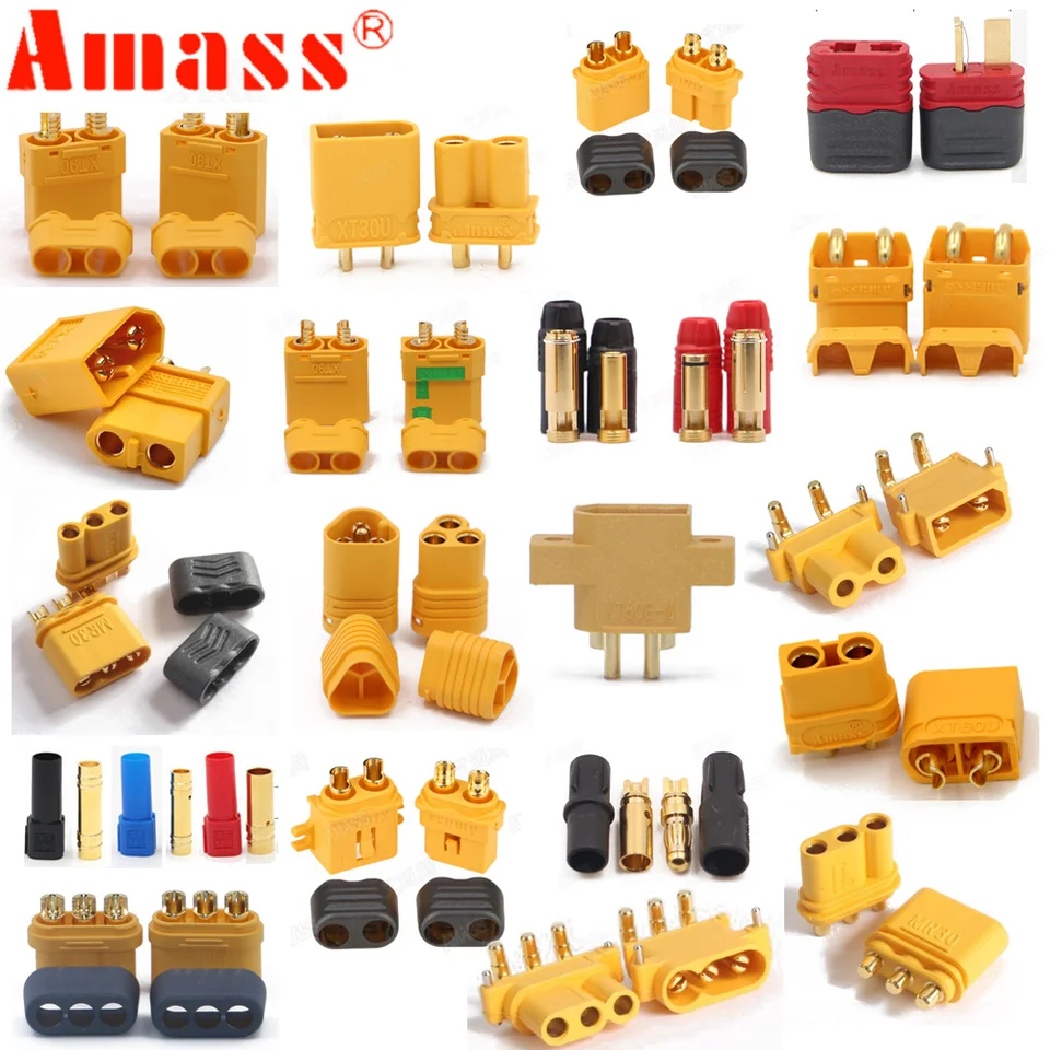 10 x ASMAS XT60+ XT30U XT60U XT90 XT90-S MR60 MR30 XT60PW XT90PW XT30PW AS150 XT150 XT60-P MR30PB MT30 MT30 (5 párov)