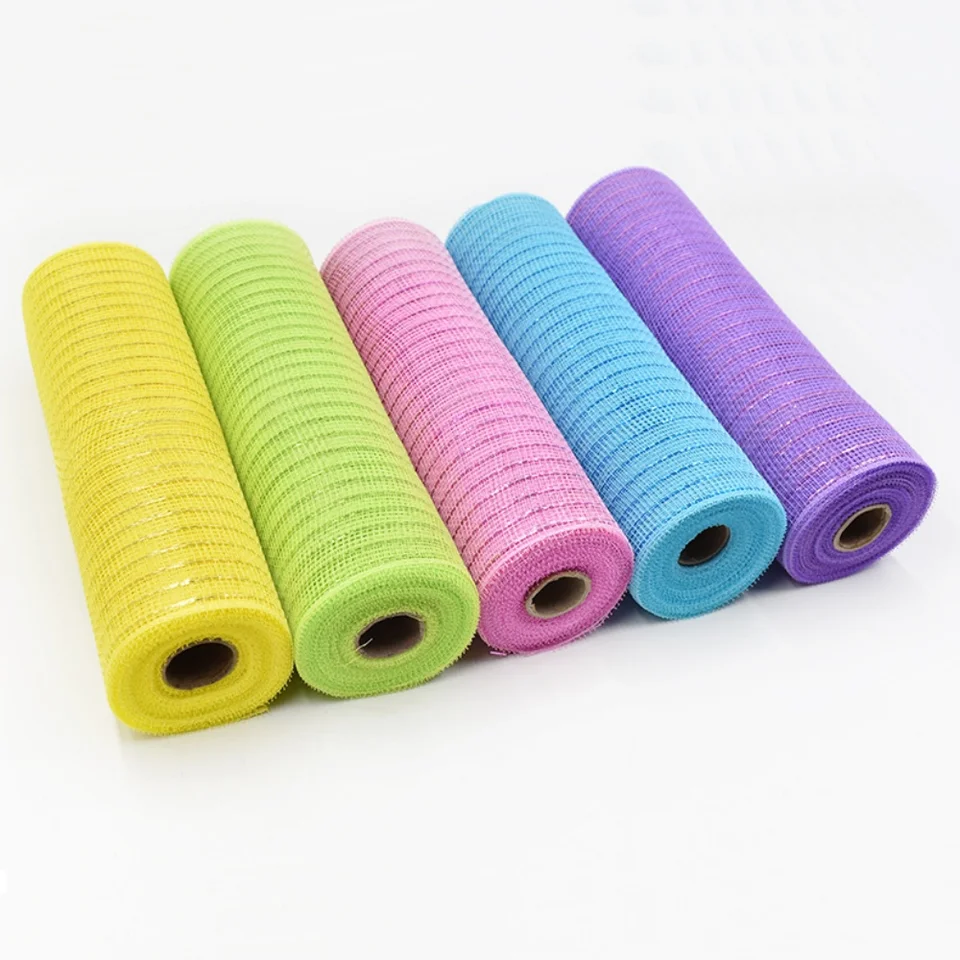 10 yardov 26 cm Candy Color Poly Mesh stuha Tyl Roll tkanina DIY Veľkonočný veniec MATERIÁLNE MATERIÁLNE DARKOVÉ Balenie materiálu